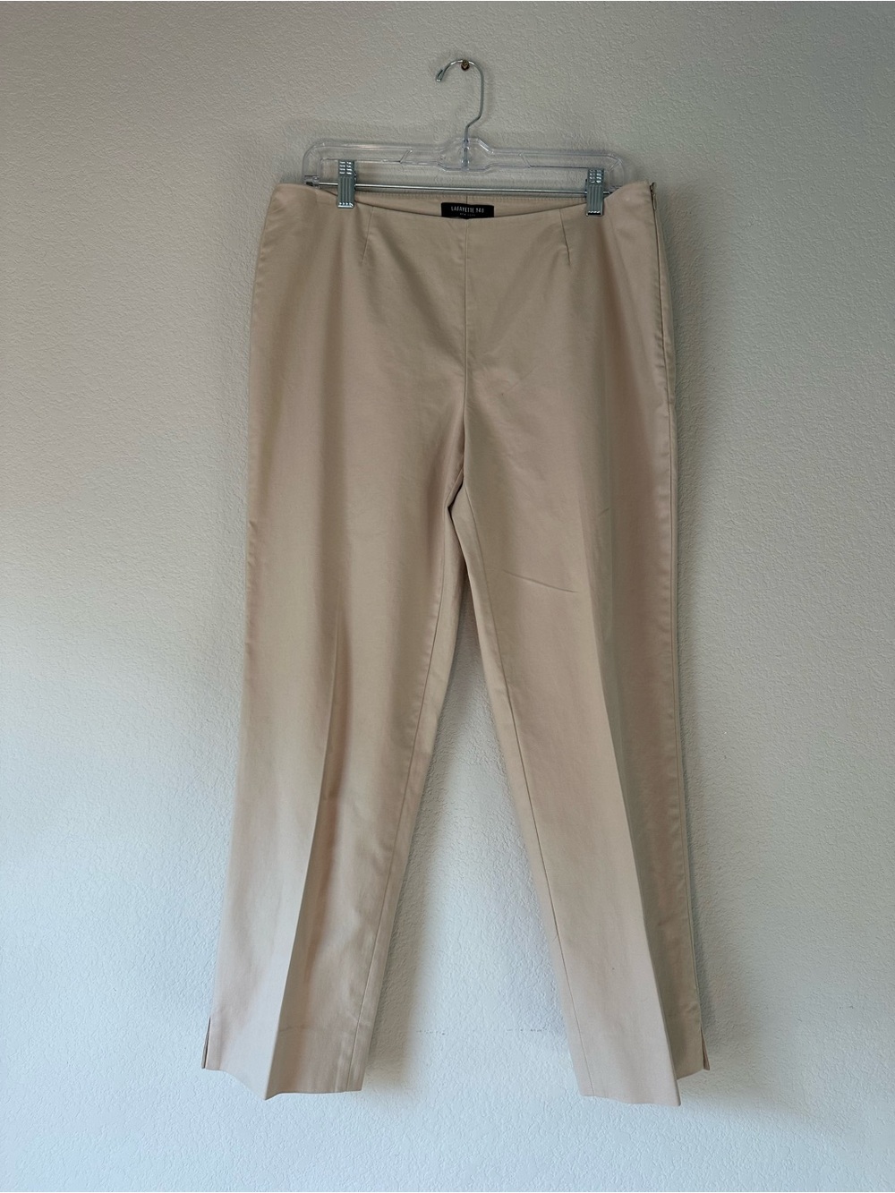 Lafayette 148 Cropped Bleecker Pants size 10 in Tan